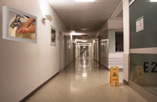 Hospital and medical center anti-ligature TV enclosures